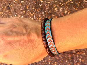 Colourful Leather Wristband