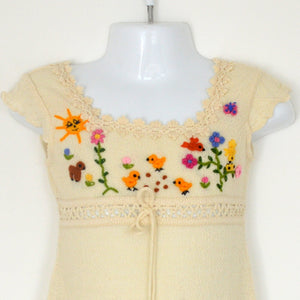 Girl Dress, Summer Girl Dress, Baby summer dress (Hand embroidered 100% organic)