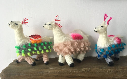 Llama Alpaca Decoration, Hand knitted llama Christmas decorations, Alpaca ornament
