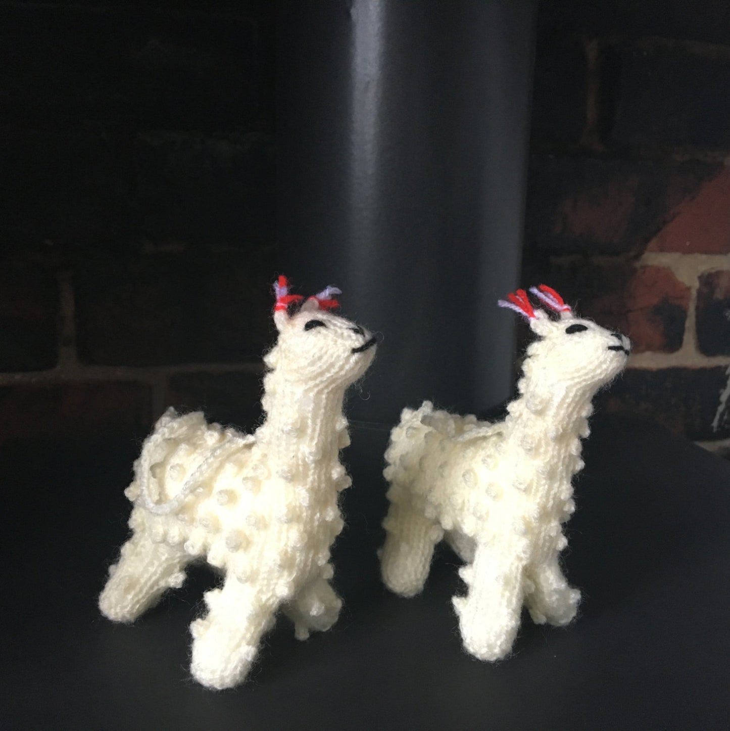 Llama Alpaca Decoration, Hand knitted llama Christmas decorations, Alpaca ornament