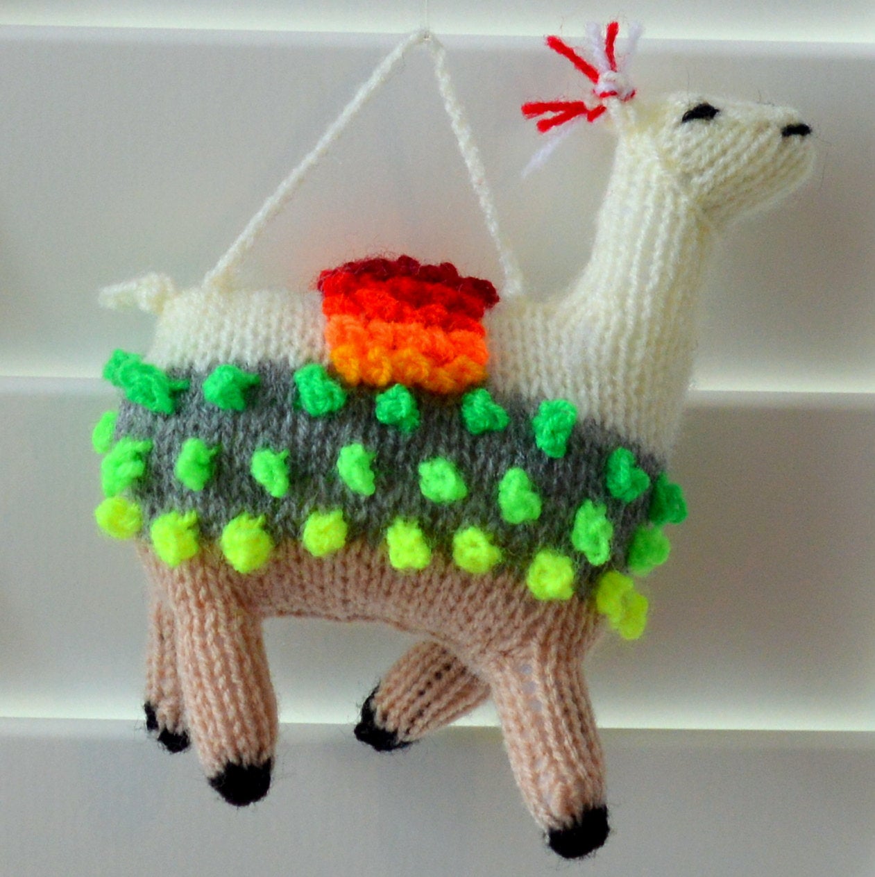 Llama Alpaca Decoration, Hand knitted llama Christmas decorations, Alpaca ornament