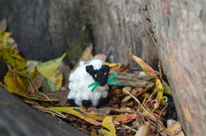 Sheep Keyring, Sheep Keychain, Hand Knitted Sheep, Farm animal