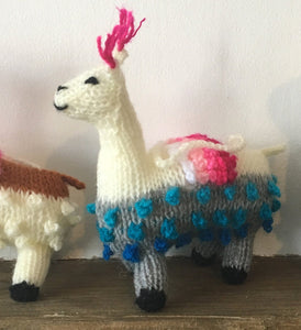 Llama Alpaca Decoration, Hand knitted llama Christmas decorations, Alpaca ornament