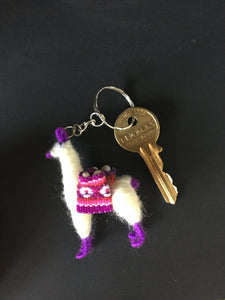Llama Key ring, Llama key chain, Llama ornament, alpaca keyring