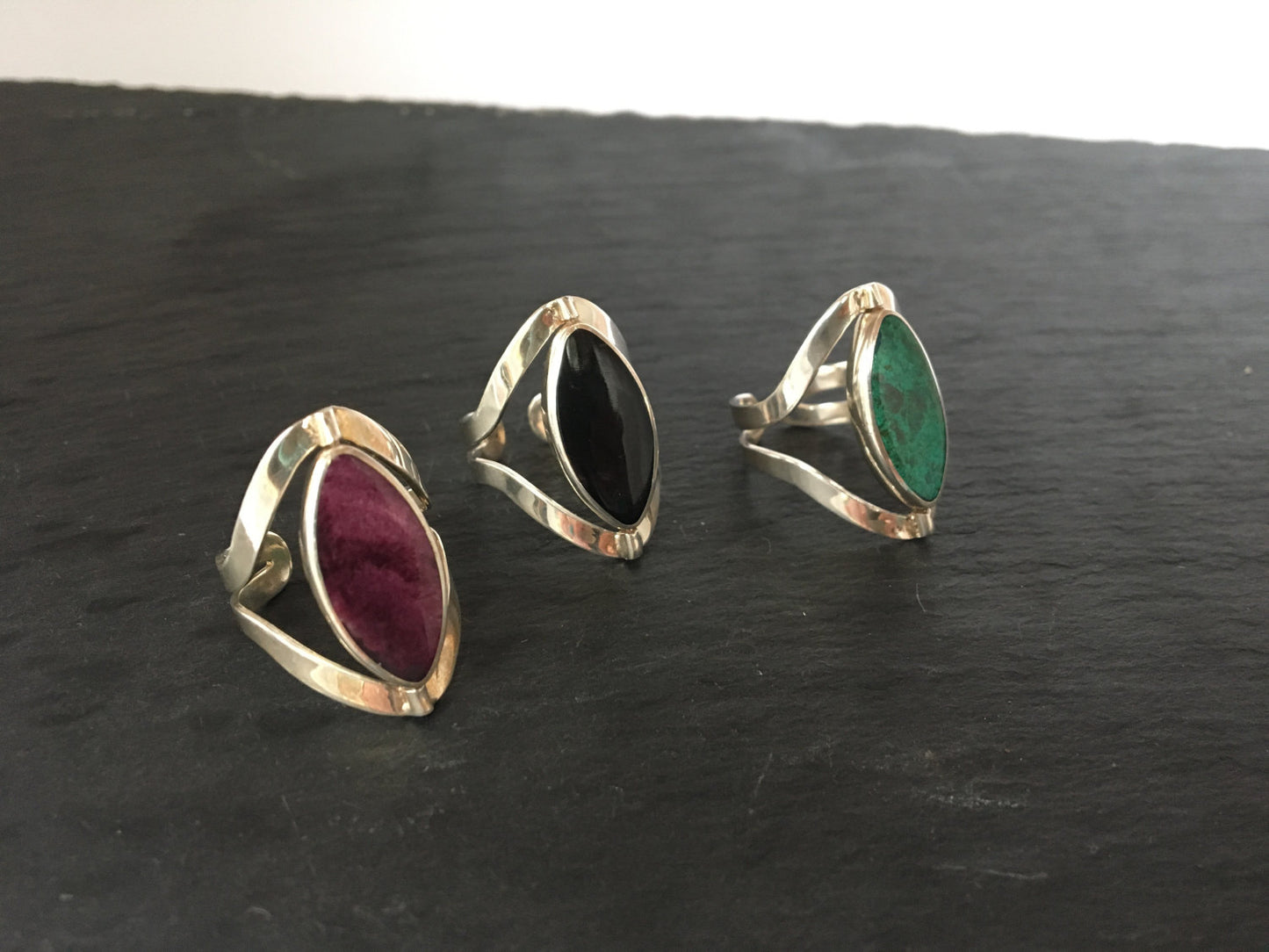 Turquoise Silver ring, Mother of pearl silver ring, Reversible ring, Adjustable silver ring,  Black onix sterling silver ring