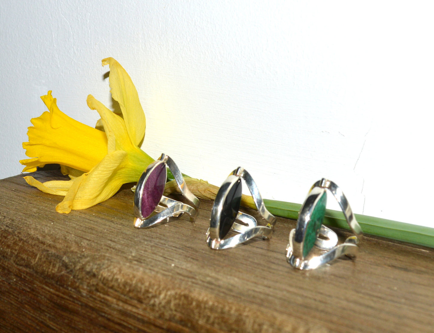 Turquoise Silver ring, Mother of pearl silver ring, Reversible ring, Adjustable silver ring,  Black onix sterling silver ring