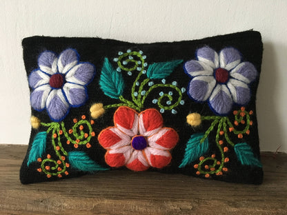 Make up bag, Make up case, Flower bag, Hand embroidered bag, Cosmetic bag, Gift for her, Pencil case, Make up storage, Friend present
