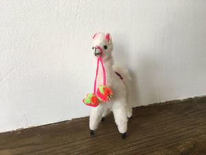 Llama  Toy/Ornament, perfect for birthday or Christmas present made of alpaca wool fur