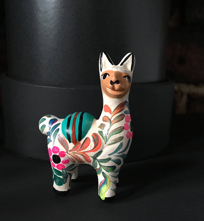 Llama  Ornament, Hand painted ceramic alpaca, Llama ornament perfect for birthday or Christmas present