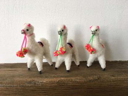 Llama  Toy/Ornament, perfect for birthday or Christmas present made of alpaca wool fur