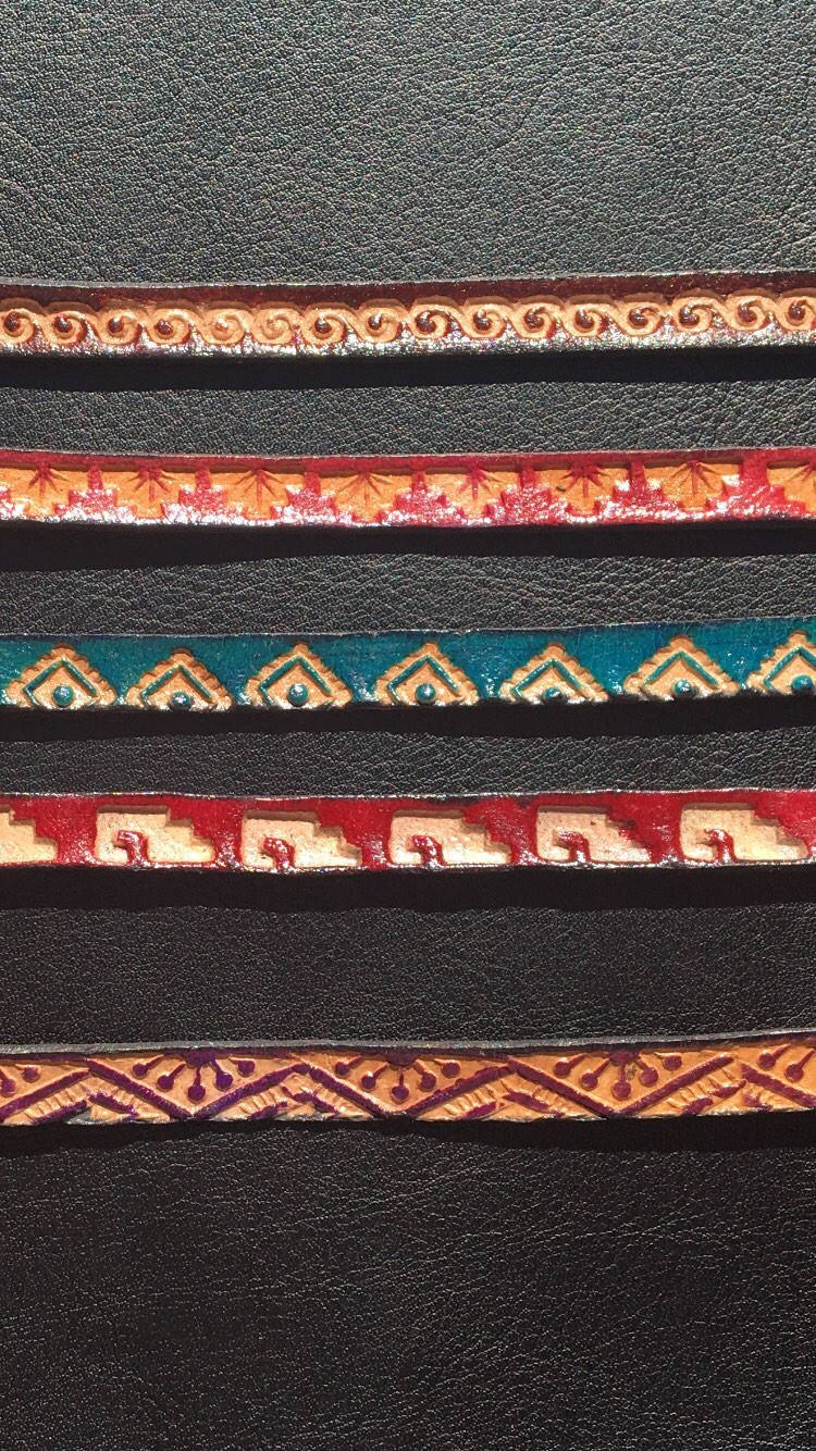 Colourful Leather Wristband