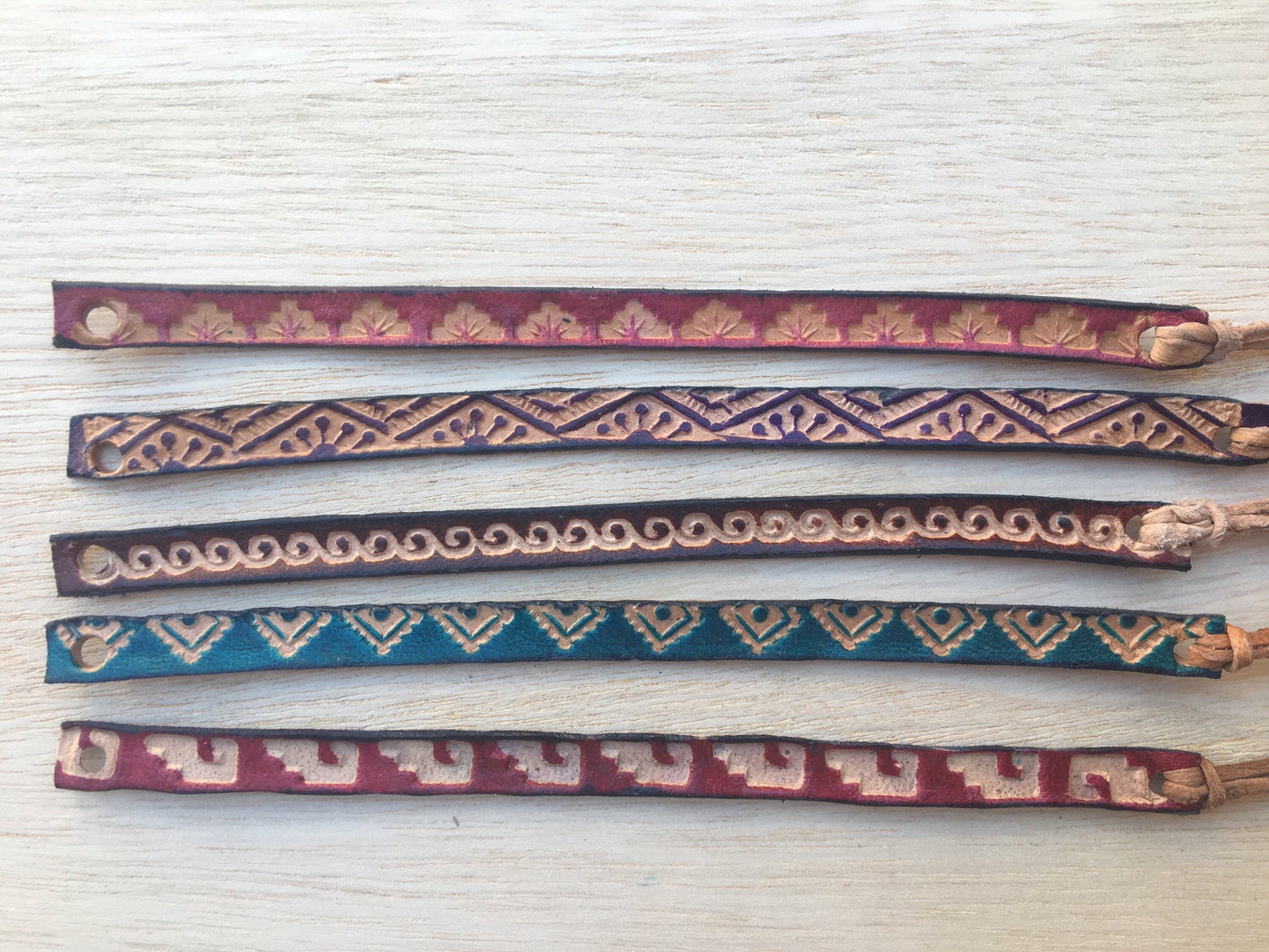 Colourful Leather Wristband