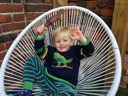 Tyrannosaurus Rex Dinosaur alpaca jumper, Boy Alpaca Jumper Dinosaur motif, Boy Alpaca Jumper Sweater Dinosaur motif,