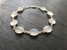 Load image into Gallery viewer, Moonstone sterling silver bracelet Oval