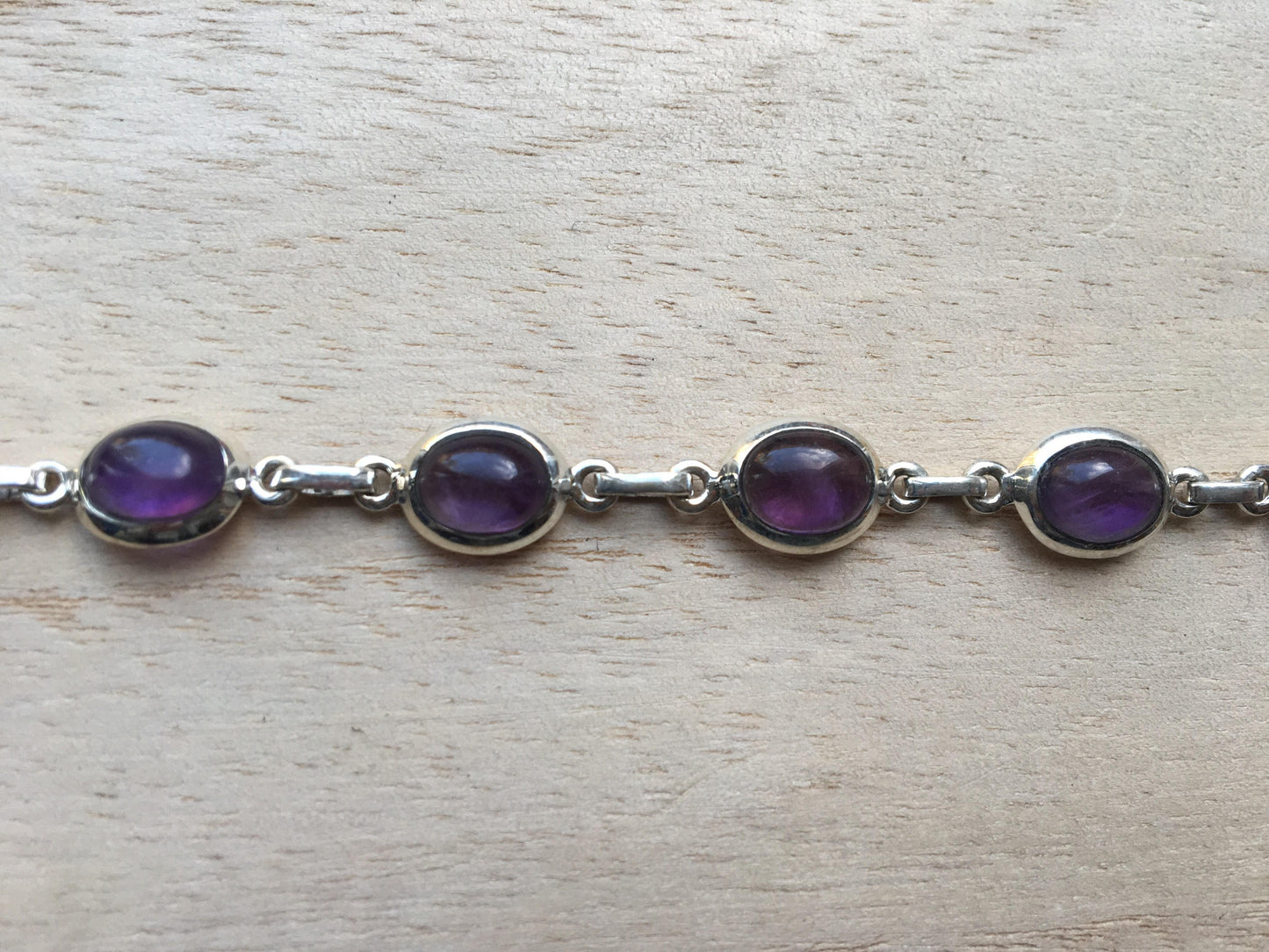 Amethyst Sterling Silver Bracelet