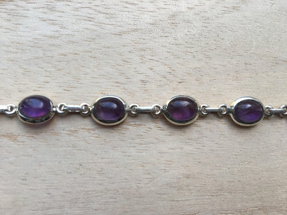 Amethyst Sterling Silver Bracelet