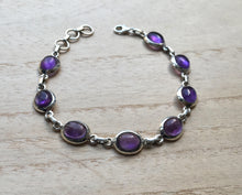 Load image into Gallery viewer, Amethyst Sterling Silver Bracelet