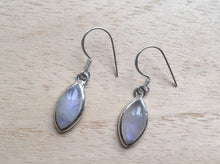 Load image into Gallery viewer, Moonstone silver earrings Almond