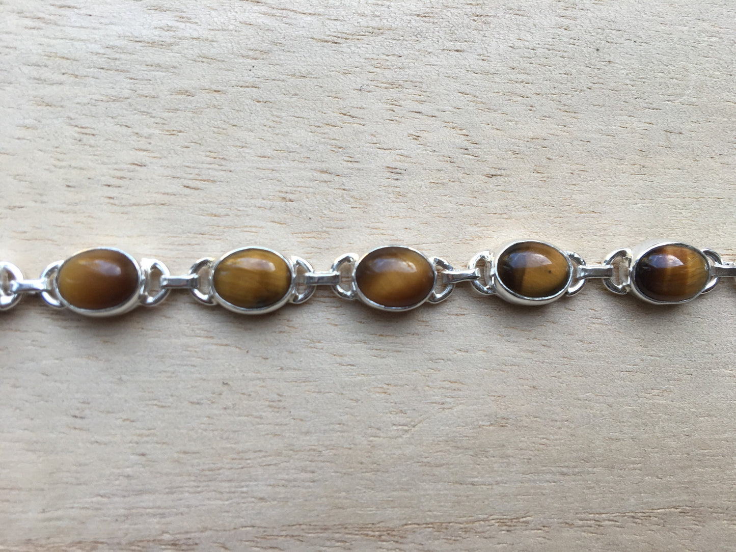 Tigers eye sterling silver bracelet