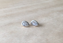 Load image into Gallery viewer, Moonstone stud silver earrings Teardrop