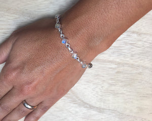 Moonstone sterling silver bracelet Diamond shape
