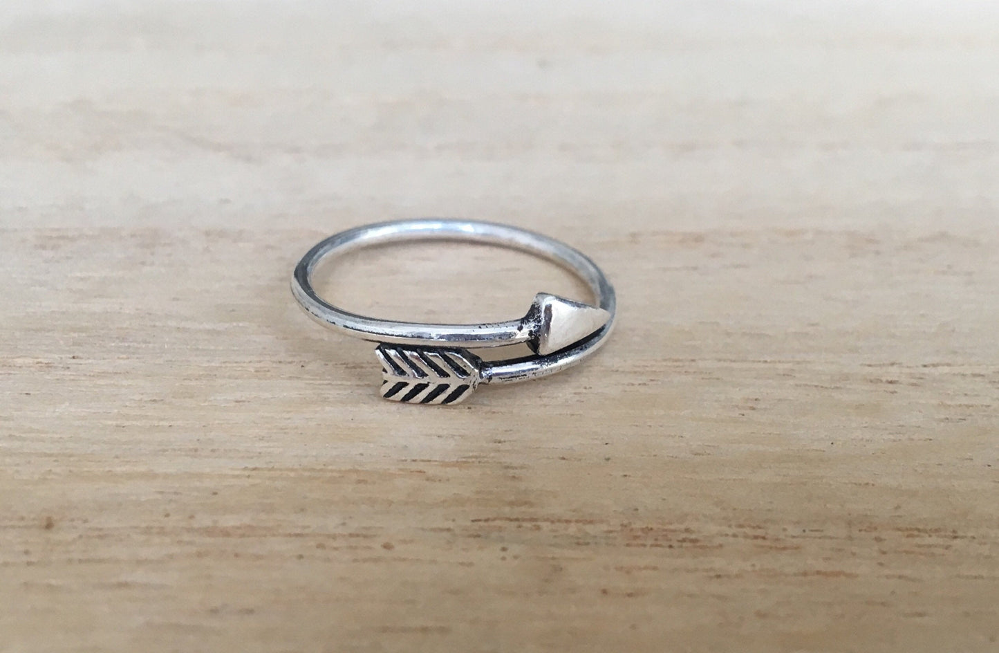 Arrow sterling silver ring, Adjustable cupid's arrow sterling silver ring, Gift for her, Gift for him, Boho silver ring, Thumb silver ring