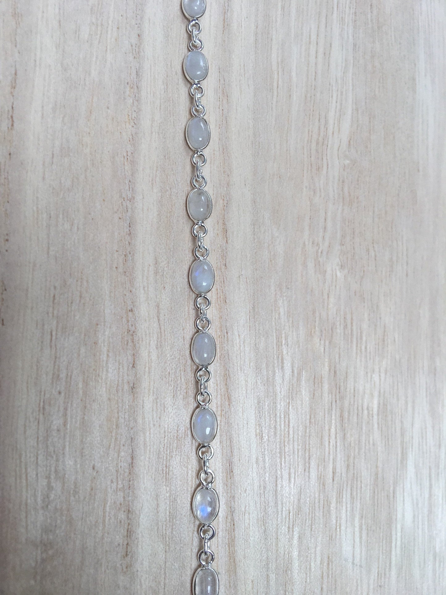 Moonstone sterling silver bracelet Oval