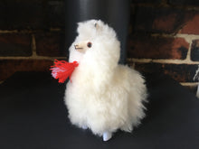 Load image into Gallery viewer, Llama Toy/Ornament, Alpaca ornament perfect for birthday or Christmas present made of alpaca wool fur
