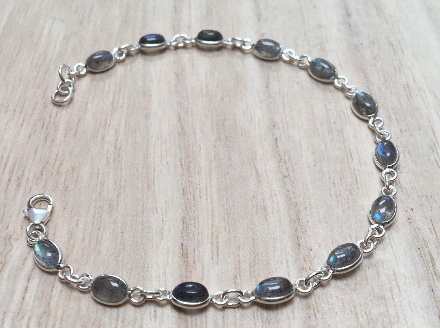 Labradorite sterling silver bracelet