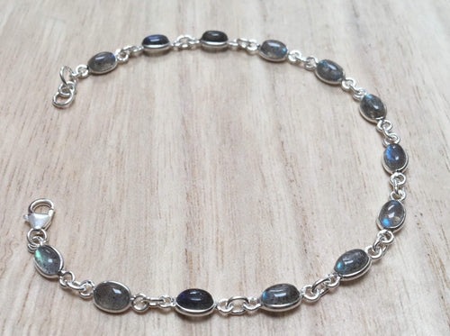 Labradorite sterling silver bracelet