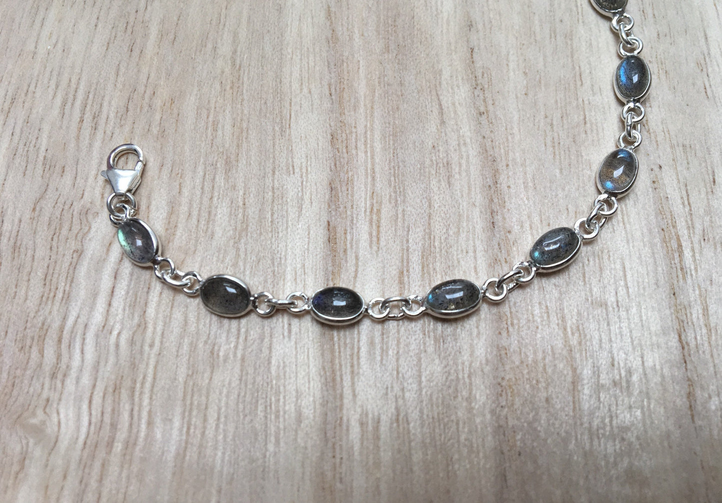 Labradorite sterling silver bracelet