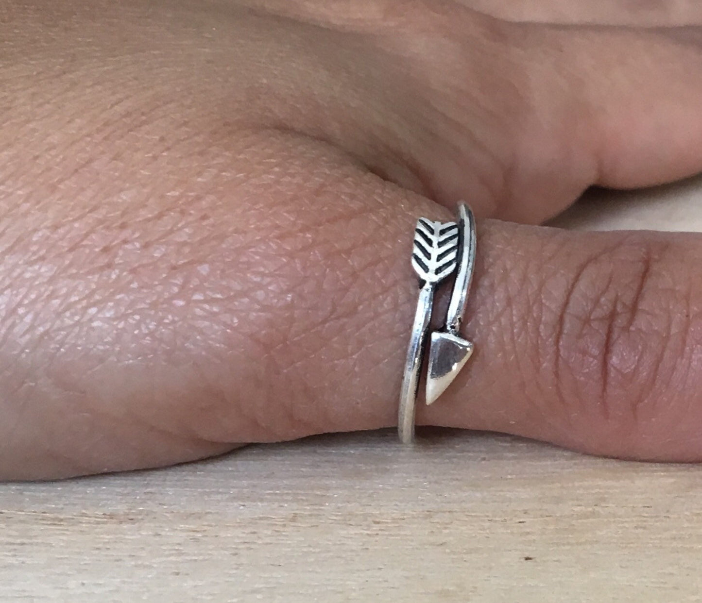 Arrow sterling silver ring, Adjustable cupid's arrow sterling silver ring, Gift for her, Gift for him, Boho silver ring, Thumb silver ring