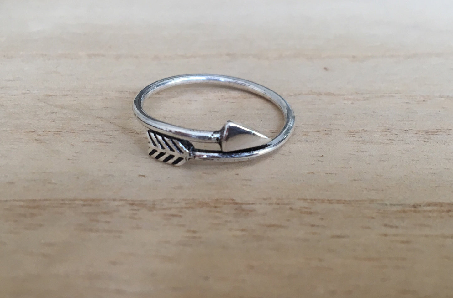 Arrow sterling silver ring, Adjustable cupid's arrow sterling silver ring, Gift for her, Gift for him, Boho silver ring, Thumb silver ring