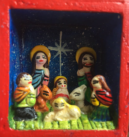 Nativity Scene, Nativity Set, Miniature nativity , Retablos