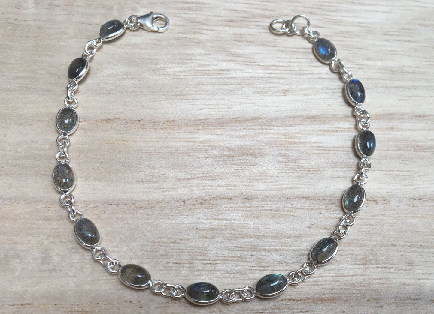 Labradorite sterling silver bracelet