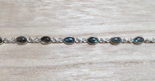 Load image into Gallery viewer, Labradorite sterling silver bracelet