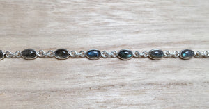 Labradorite sterling silver bracelet