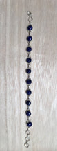 Load image into Gallery viewer, Lapis Lazuli sterling silver bracelet Round