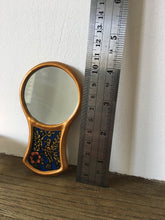 Load image into Gallery viewer, Hand mirror, Hand painted glass mirror