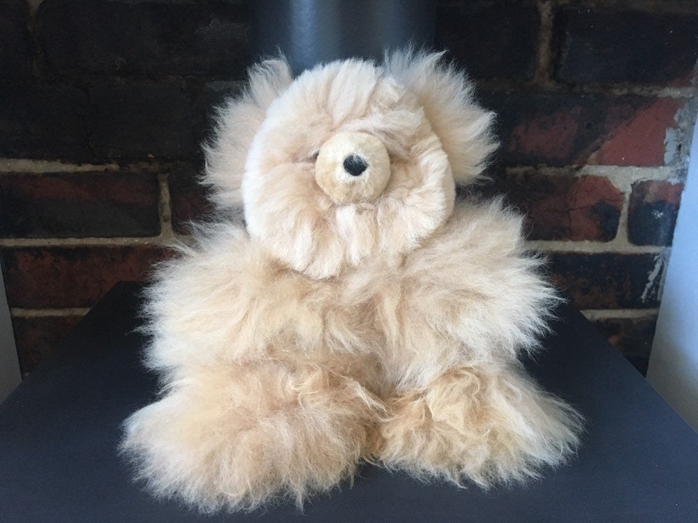 Alpaca fur Teddy bear, Cuddly Teddy Bear, Softest ever Teddy Bear, White Teddy bear, Alpaca fur Teddy Bear, Brown Teddy Bear