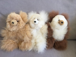 Alpaca fur Teddy bear, Cuddly Teddy Bear, Softest ever Teddy Bear, White Teddy bear, Alpaca fur Teddy Bear, Brown Teddy Bear