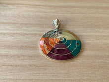 Load image into Gallery viewer, Pachamama silver pendant, Spiral Pachamama Necklace, Geometric silver pendant,Mother Earth Pendant