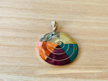 Load image into Gallery viewer, Pachamama silver pendant, Spiral Pachamama Necklace, Geometric silver pendant,Mother Earth Pendant