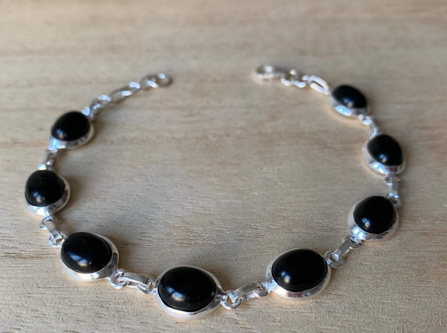 Black Onyx Sterling Silver Bracelet