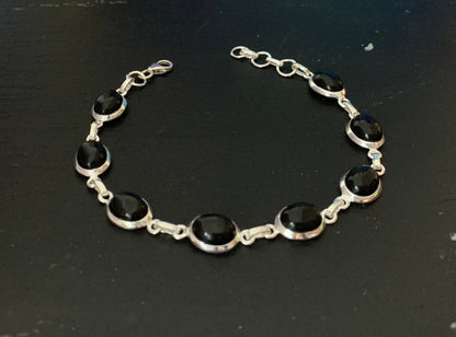 Black Onyx Sterling Silver Bracelet