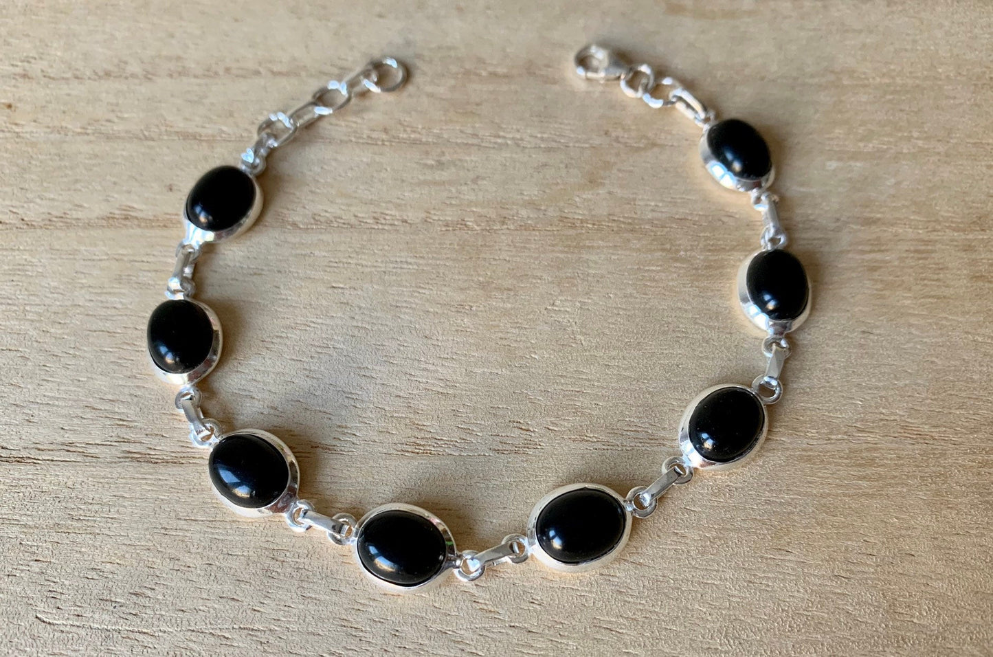 Black Onyx Sterling Silver Bracelet