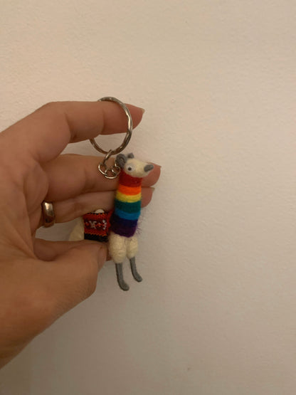 Pride Llama Key ring, Llama key chain, Llama ornament, Pride gifts, Pride llama