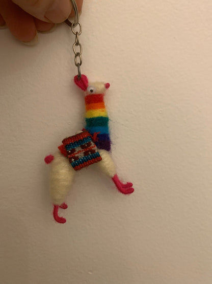 Pride Llama Key ring, Llama key chain, Llama ornament, Pride gifts, Pride llama