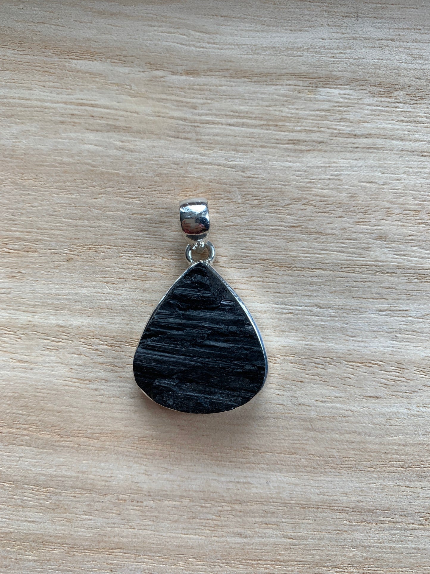 Black turmaline teardrop pendant, Sterling silver raw turmaline  pendant, Tourmaline jewellery, Turmaline,Natural turmaline, Turmaline Gifts