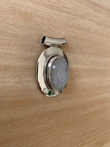 Moonstone silver pendant, Oval Rainbow Moonstone pendant, Moonstone, Moonstone necklace, Moonstone birthstone